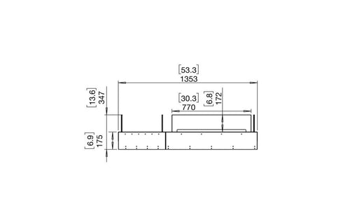 Ecosmart Fire Flex 50BN.BX1 Bench Fireplace Insert - Black Finish / Stainless Steel Burner - ESF.FX.50BN.BX1